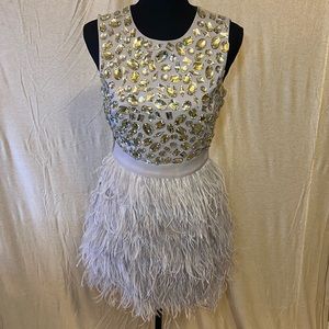 Feathered party dress
